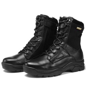 Wholesale 2 Inch 4 Inch 6 Inch Military Boots Black Men'S Combat Martin Cowhide Outdoor from china suppliers