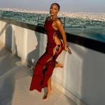 Women's Stitching Lace Up One Piece Dress Long Party Wear