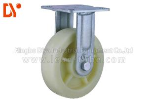 Wholesale Flat Industrial Caster Wheels Nylon Material White / Black Color Universal Style from china suppliers