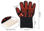 Comfortable Heat Resistant Work Gloves Black Line Red Silicone OEM Design