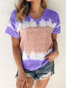 Wholesale Gradient Polyester Mature Womens Blouses Contrast Colour Shirt from china suppliers