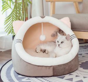 Wholesale Small Dog Bed With Anti-Slip Bottom Cotton Cat Bed For Indoor Cats from china suppliers