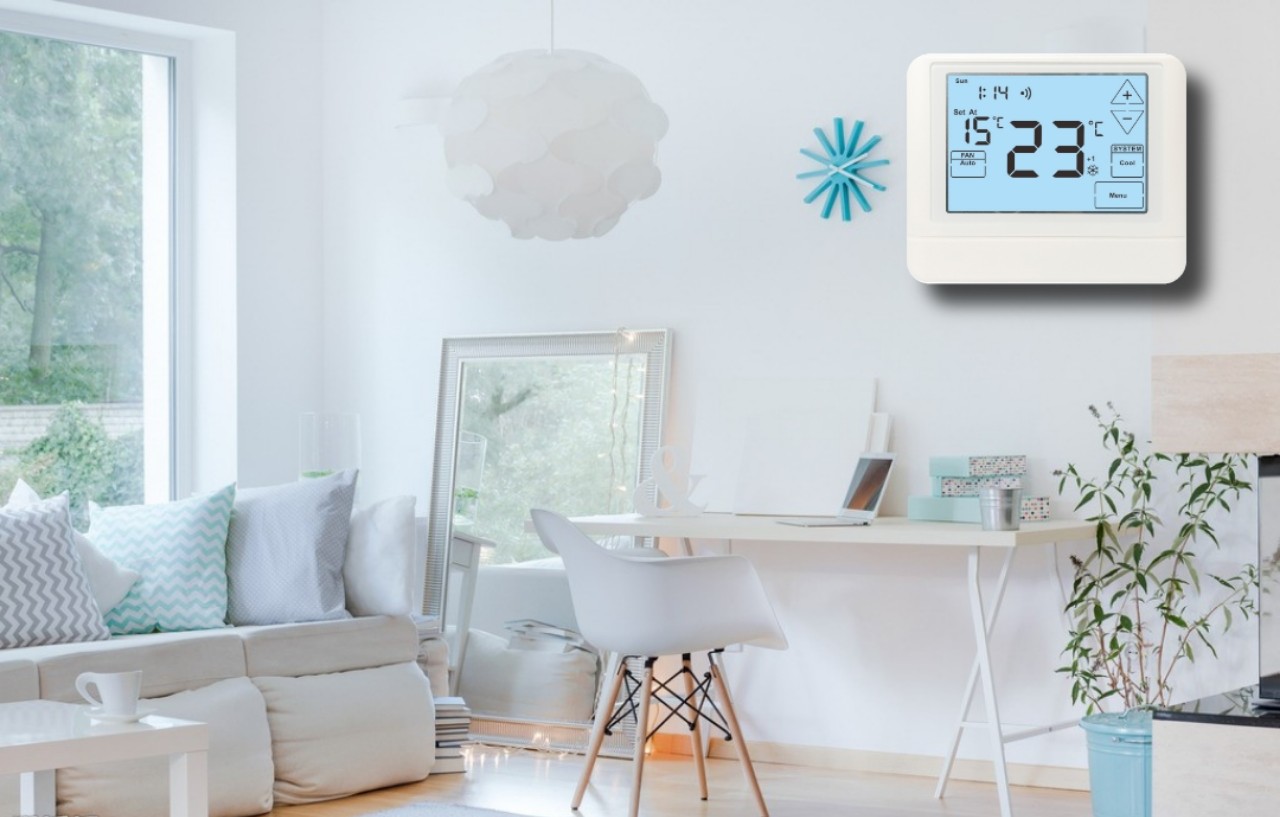 24V Wifi 7 Day Or 5 / 1 / 1 Programmable Room Thermostat Accuracy ±1°C Keypad Lockout