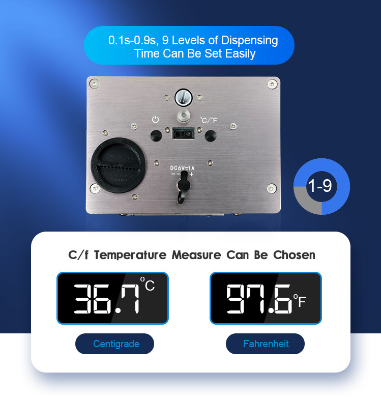 1000ML CE Digital Automatic Hand Sanitizer Dispenser Thermometer