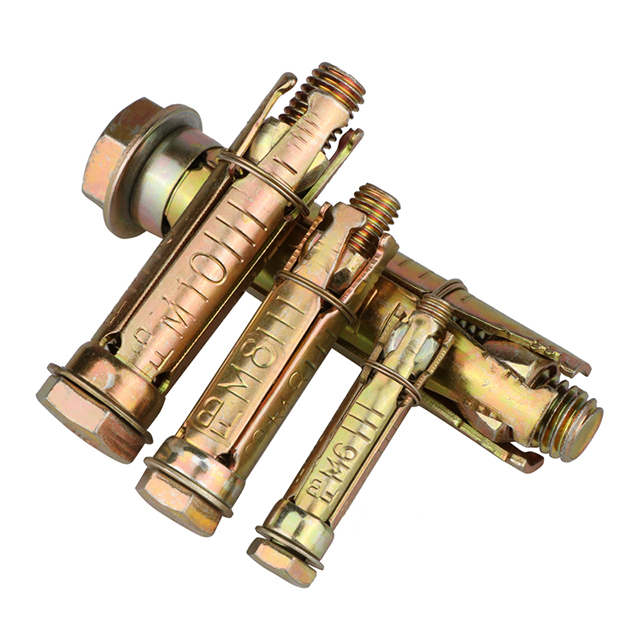 Mechanical M5-M100 Colored Zinc Plated Four Piece Gecko Expansion Tube Explosion Bolt