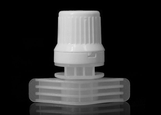 Natural Color 9.6mm Dia Plastic Spout Caps Double Gaps Suction Nozzle