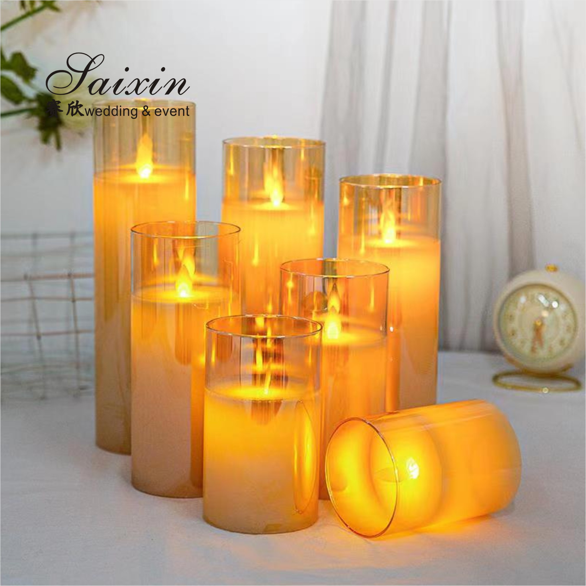 Small Tealight Candle Wedding Centerpieces LED Electronic Wedding Candles