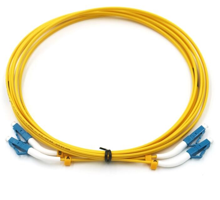 9/125um Fiber Optic Patch Cord , 1M Lc Lc Single Mode Fiber Cable