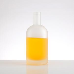 Wholesale 500ml Round Clear Frosted Vodka Glass Bottle with Stopper Super Flint Glass Material from china suppliers
