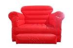 Red Sofa Inflatable Model Water Resistant PVC Tarpaulin Made