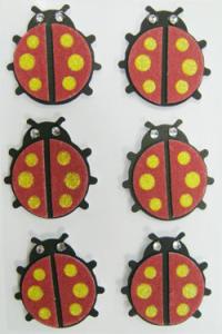 Wholesale Removable Ladybird Printable Fabric Stickers 3D Layered For Mirror Home Deco from china suppliers