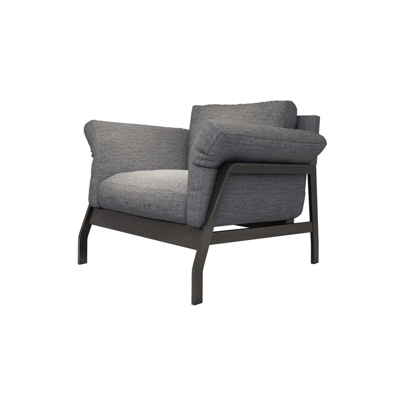 Confortable leisure chairs by Cotton linen fabric upholstered with Ash wood frame for apartment used