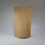300x180mm 7 Inch Kraft Paper Pouches , Kraft Paper Stand Up Pouch With Window