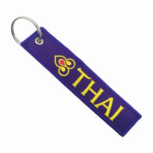 Wholesale Luxury Custom Embroidered Keychain Travel Accessory Embroidered Name Keychain from china suppliers