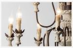 Wood and brushed nickel chandelier for Kitchen Bedroom (WH-CI-55)