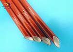 Red 1.2KV Braided Silicone Rubber Fiberglass Sleeving High Temperature Resistant
