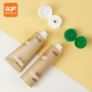 Wholesale Recyclable 40% Kraft Paper Plastic Body Lotion Hand Cream Cosmetic Soft Tube Biodegradable Squeeze Tubes Packaging from china suppliers