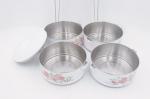 4 tiers Take-away food carrier dishwasher practical metal bento box flower