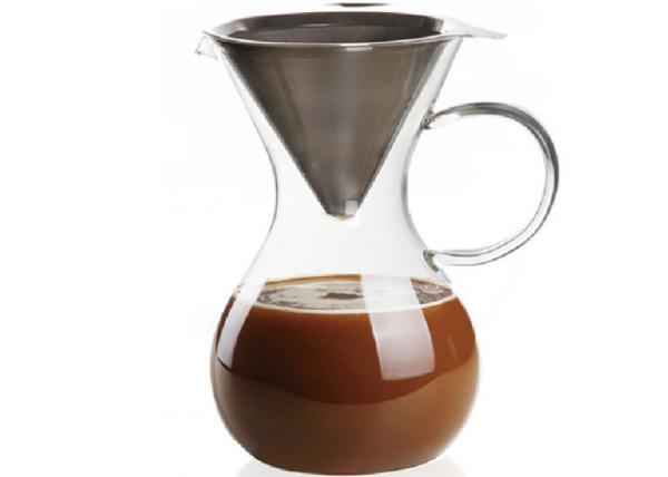 Food Grade Pour Over Antique Glass Coffee Pots For Cold Brew Coffee , Sample