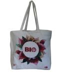 Natural color Eco linen fabric personized printing Tote bag