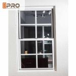 Thermal Break Aluminum Sash Windows Customized Size With Insulated Double Glass