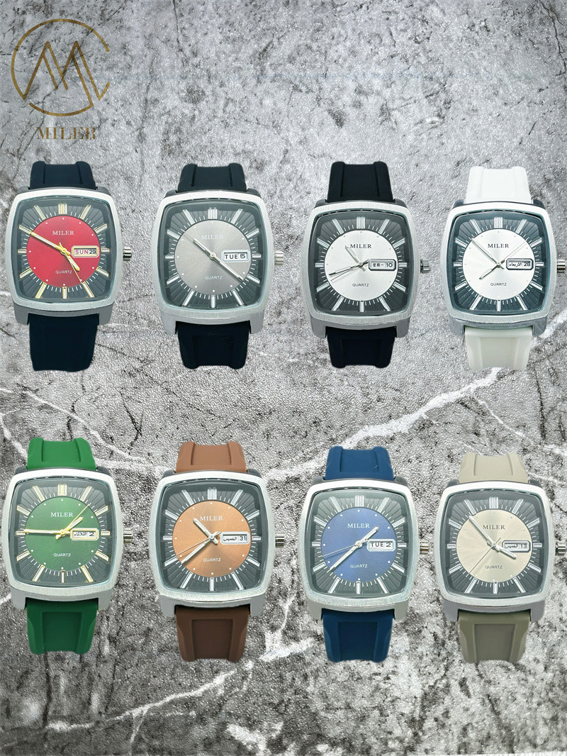 Newly Design 8 Color Option Dail Waterproof Quartz Watch for Women