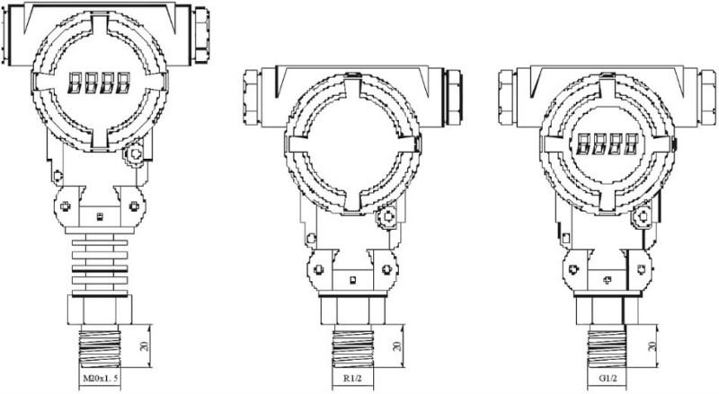 High-frequency large range pressure transmitter