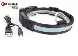 Wholesale Luminious Nylon Flashing Waterproof Lighted Dog Collar LED Dog Accessories from china suppliers