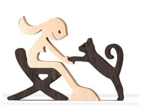 Wholesale Home Office Wooden Craft Decor Statue Cute Handmade Wooden Figurines Carving Animal Wooden Decoration Orname from china suppliers