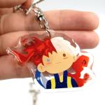 Epoxy Glitter Anime Acrylic Keychain Charm Innovative Design For Souvenir Gift