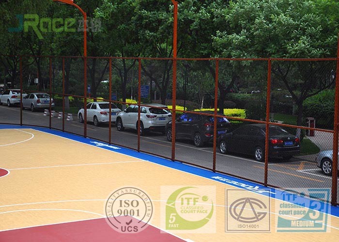 Low - Density Rubber Basketball Court Sport Surface For Indoor Stadium 4MM Thickness