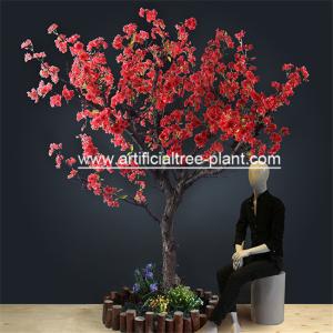 Wholesale Red Flower Branches Artificial Blossom Tree For Shopping Mall 5 Years Life Time from china suppliers