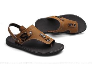 Wholesale Comfortable Mens Leather Slippers Shoes With Genuine Leather Upper from china suppliers