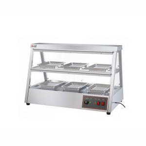 Wholesale 43KG Stainless Steel Food Display Warmer Showcase 1.6KW Electric Hot Food Warmer from china suppliers