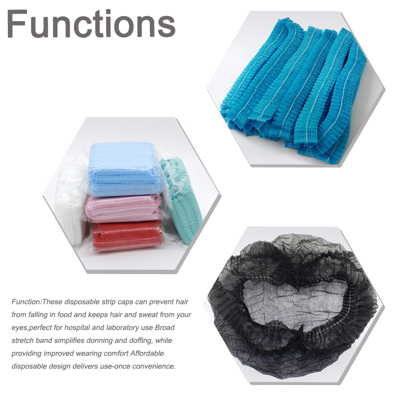 Medical Surgical Disposable Head Cap For Hospital Pharmaceutical Home Baking