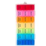 Medicine Box Hospital Medical Supplies 21 Compartment Portable Travel Colorful