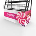 Supermarket Point Of Sales Displays Candy Display Shelving Metal Custom Logo