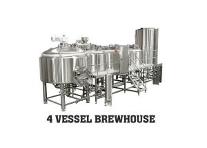 Wholesale PLC Control 4 Vessel Brewhouse 3500L Beer Brewing Equipment with Electric Heating from china suppliers