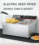 Tabletop Electric Fryer 8L 8L Stainless Steel for Commercial Chicken Frying