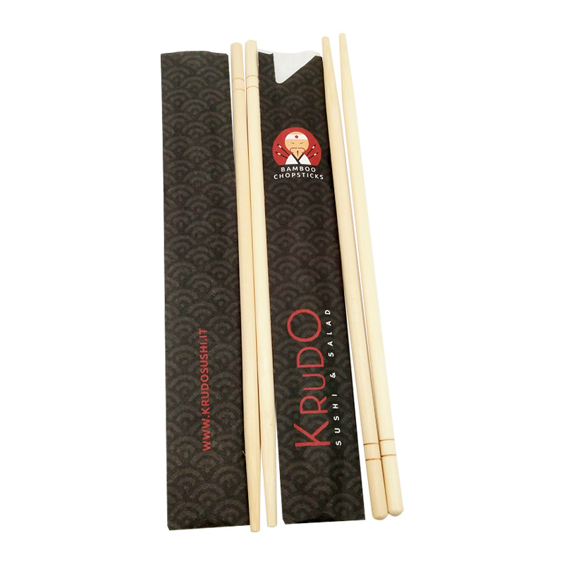 Reusable Boutique Round Stick Bamboo Chopsticks in Natural Bamboo Color