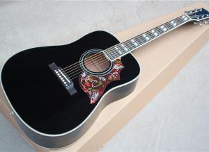 Wholesale Wholesale custom 41&quot; cherry red/black hummingbird acoustic guitar with rosewood fretboard,Can add fishman pickups from china suppliers