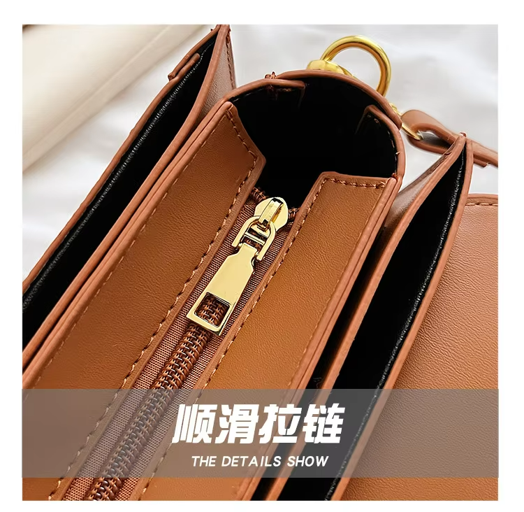 Camera Crossbody Handbag Vintage Knitted Fabric with Long Shoulder Strap and Zip Closure on Ins in Summer