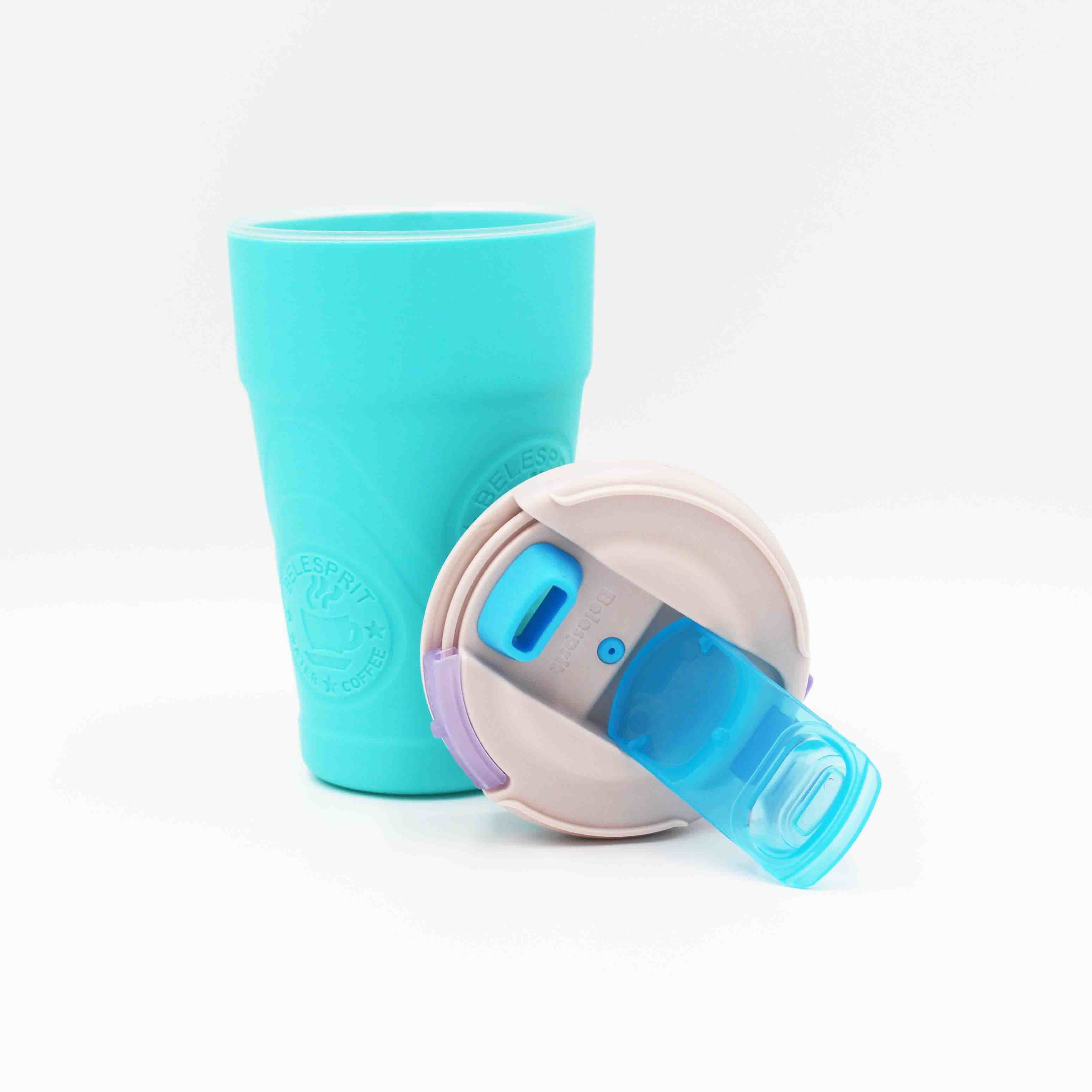 360ml 460ml 560ml Portable Silicone Water Bottle Double Wall
