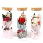 Clear Durable Wishing Mini Rose Bottles Perfect Gift For Valentines Day