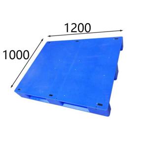 Wholesale Reinforced Euro Plastic Pallets 1200 X 1000 Blue HDPE / PE Flat Heavy Duty from china suppliers