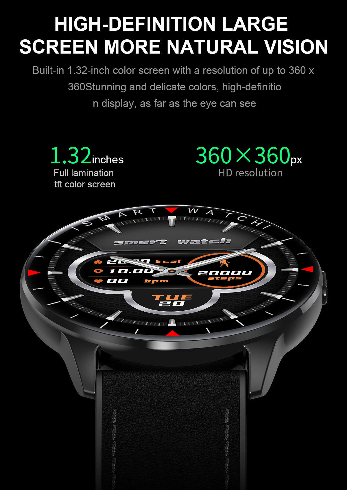 360x360 Resolution Fitness Smartwatch Breathing Training Monitor All Day Heath Care