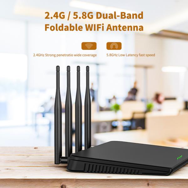 TPEE 5dB 4G 5G 2.4G 5.8G Rubber Router Antenna Wifi Dual Band Wifi 6 Indoor Duck Antennas