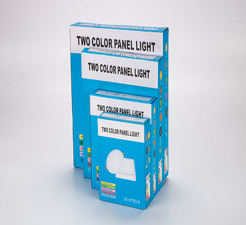White +Blue colorful panels 3+3W Double Color Ceiling Round Indoor Led Panel Light