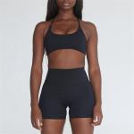 Anti Wrinkle Sports Wear Clothing Summer Yoga Biker Women Shorts Sets