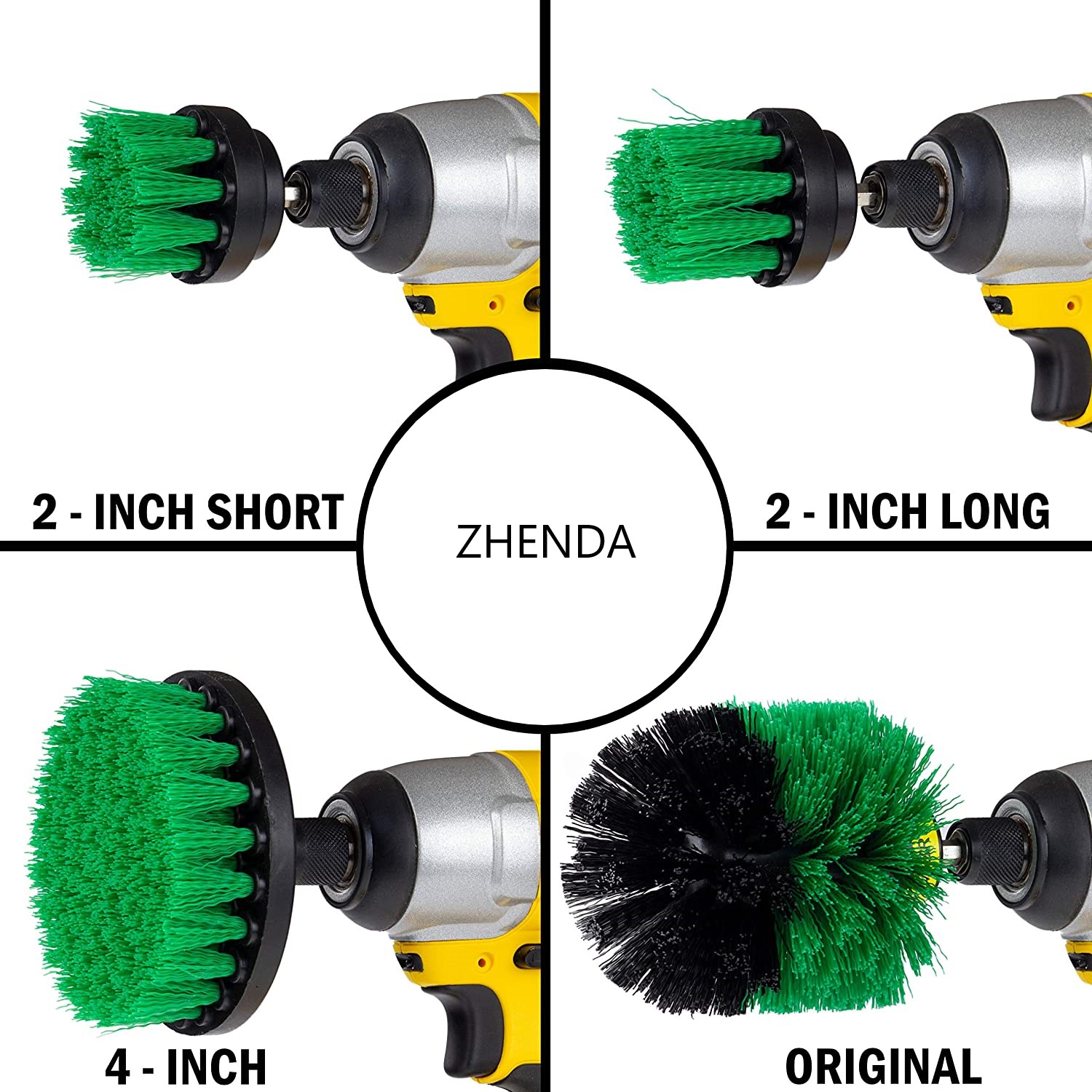 PP Filament Scrubber Drill Brush Set For Clean Flooring Bathroom